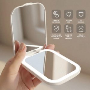 Espejo de Bolsillo con Iluminación LED